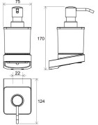 Laikiklis su muilo dozatoriumi Ravak TD 231.20, juodas