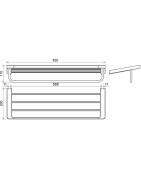 Rankšluosčių laikiklis Ravak TD 330.20, su lentynėle, 63 cm