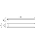 Rankšluosčių laikiklis Ravak TD 340.20, pasukamas