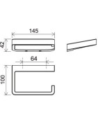 Tualetinio popieriaus laikiklis Ravak TD 400.20, juodos spalvos