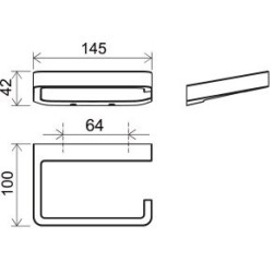 Tualetinio popieriaus laikiklis Ravak TD 400.20, juodos spalvos