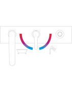 Vonios maišytuvas Ravak PU 026.00, chromuotas, 3 dalių