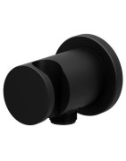 Sieninis dušo išvadas su laikikliu Ravak 706.20, juodas