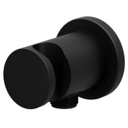 Sieninis dušo išvadas su laikikliu Ravak 706.20, juodas