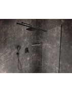 Sieninis dušo išvadas su laikikliu Ravak 706.20, juodas