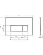 Mygtukas vandens nuleidimui Ravak Uni Slim, juodas