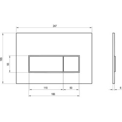 Mygtukas vandens nuleidimui Ravak Uni Slim, juodas