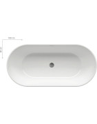 Vonia Ravak Freedom O, 169x80 cm, sniego baltumo