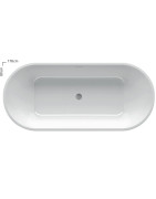 Vonia Ravak Solo, 178x80 cm, sniego baltumo