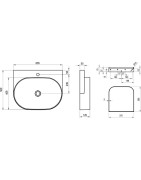 Mažas praustuvas Ravak Yard 600, 605x125 mm