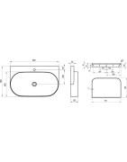 Mažas praustuvas Ravak Yard 800, 805x125 mm