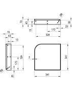Laikiklis Ravak Yard 450 C, baltas