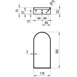 Laikiklis Ravak Yard 400, juodas