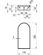 Laikiklis Ravak Yard 400, nerūdijantis plienas