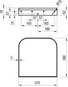 Laikiklis Ravak Yard 600, juodas