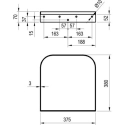 Laikiklis Ravak Yard 600, juodas