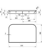 Laikiklis Ravak Yard 800, baltas