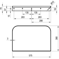 Laikiklis Ravak Yard 800, nerūdijantis plienas
