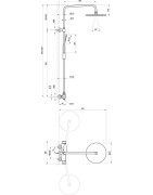 Dušo komplektas Ravak DS 091.00, chromo spalvos