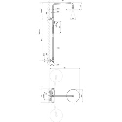 Dušo komplektas Ravak DS 091.00, chromo spalvos