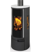 Plieninė krosnelė Romotop Belo 3S 01, keramikos apdaila viršuje