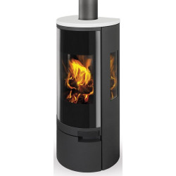 Plieninė krosnelė Romotop Belo 3S 01, keramikos apdaila viršuje