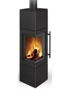 Plieninė krosnelė Romotop Esquina 3G, su kampiniu stiklu, 8kW