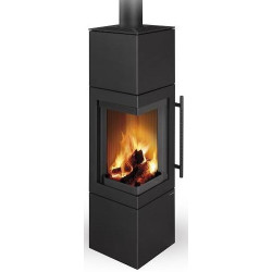 Plieninė krosnelė Romotop Esquina 3G, su kampiniu stiklu, 8kW