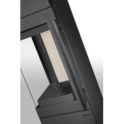 Plieninė krosnelė Romotop Esquina 3G, su kampiniu stiklu, 8kW