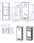 Plieninė krosnelė Romotop Gremio 1G, su apdaila, 7.5 kW