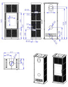 Plieninė krosnelė Romotop Gremio 3G, su apdaila, 7.5 kW