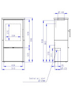 Plieninė krosnelė Romotop Laredo F 01, keramikos apdaila