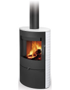 Plieninė krosnelė Romotop Ovalis 01, muilo akmens apdaila, 8 kW