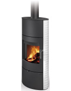 Plieninė krosnelė Romotop Ovalis 01A, keramikos apdaila, 8 kW