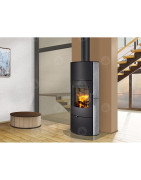 Plieninė krosnelė Romotop Ovalis 01A, keramikos apdaila, 8 kW