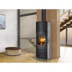 Plieninė krosnelė Romotop Ovalis 01A, keramikos apdaila, 8 kW