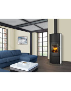 Plieninė krosnelė Romotop Ovalis 05A, keramikos apdaila, 8 kW