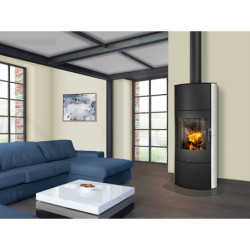 Plieninė krosnelė Romotop Ovalis 05A, keramikos apdaila, 8 kW