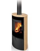 Plieninė krosnelė Romotop Ovalis G 04, smėlio akmens apdaila