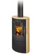 Plieninė krosnelė Romotop Ovalis T 04, smėlio akmens apdaila