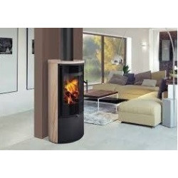 Plieninė krosnelė Romotop Ovalis T 04, smėlio akmens apdaila