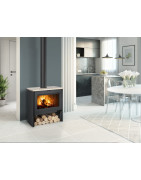 Plieninė krosnelė Romotop Riano 02, su keramikos apdaila, 8kW