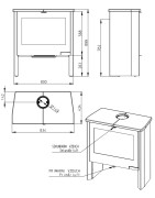 Plieninė krosnelė Romotop Riano 02, su keramikos apdaila, 8kW
