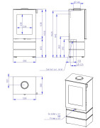 Plieninė krosnelė Romotop Teon L03, 8 kW