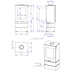 Plieninė krosnelė Romotop Teon L03, 8 kW