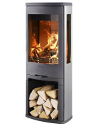 Plieninė krosnelė Nibe Contura 750A, juoda, su aliuminio apdaila