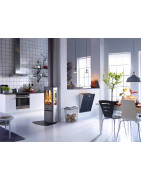 Plieninė krosnelė Nibe Contura 750A, juoda, su aliuminio apdaila