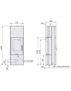 Plieninė krosnelė Nibe Contura 35T:1, pilka, 3 - 7 kW