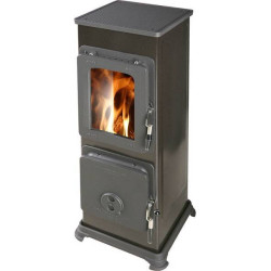 Plieninė krosnelė Thorma Bozen AT, 2.5 - 7.5 kW, juoda