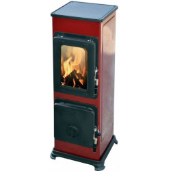Plieninė krosnelė Thorma Bozen AT, 2.5 - 7.5 kW, raudona